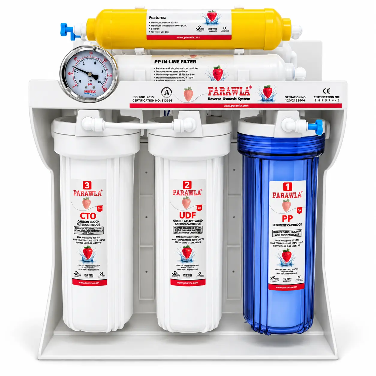 farawla-7-stage-home-water-purifier دستگاه تصفیه آب خانگی 7 مرحله ای فاراولا مجهز به گیج فشار